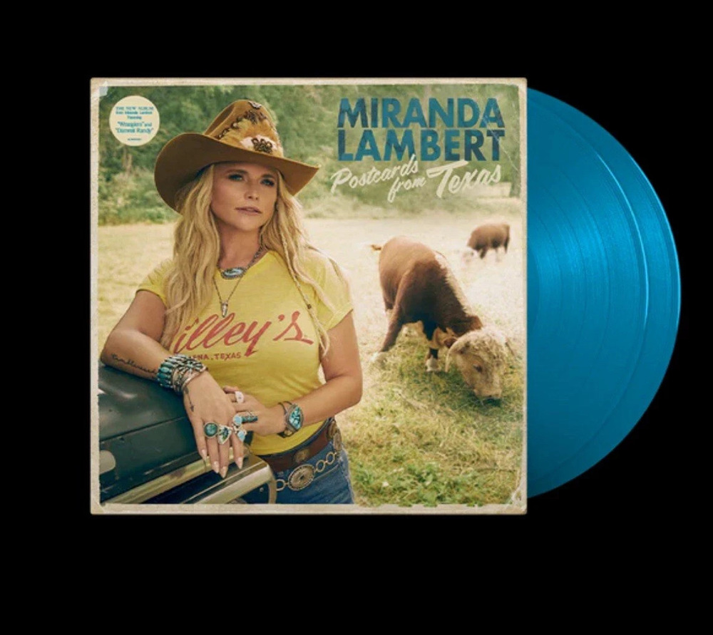 Miranda Lambert *SIGNED* Postcards From Texas 2LP-Sea Blue Colored Vinyl-SEALED